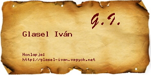 Glasel Iván névjegykártya